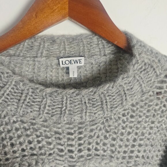 Loewe Anagram open-knit mohair-blend sweater - Picture 8 of 9